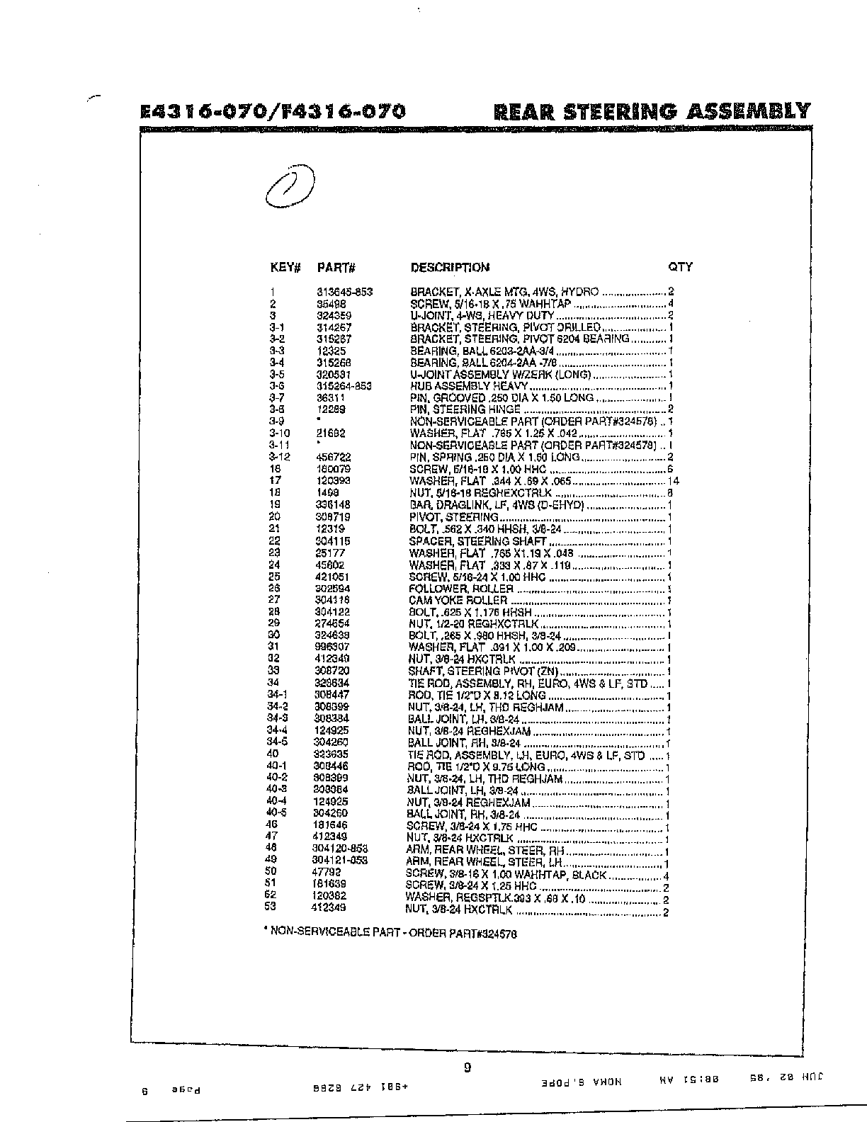 Rear steering assembly page 2