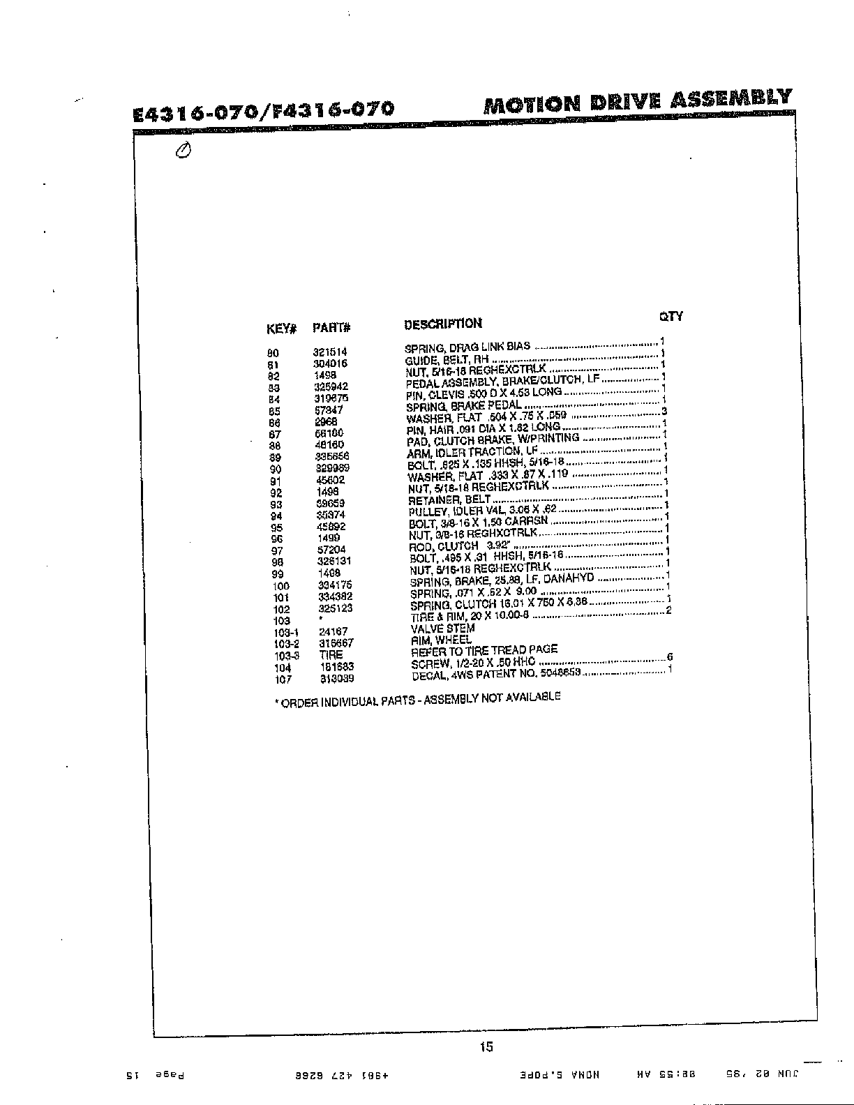Motion drive assembly page 4