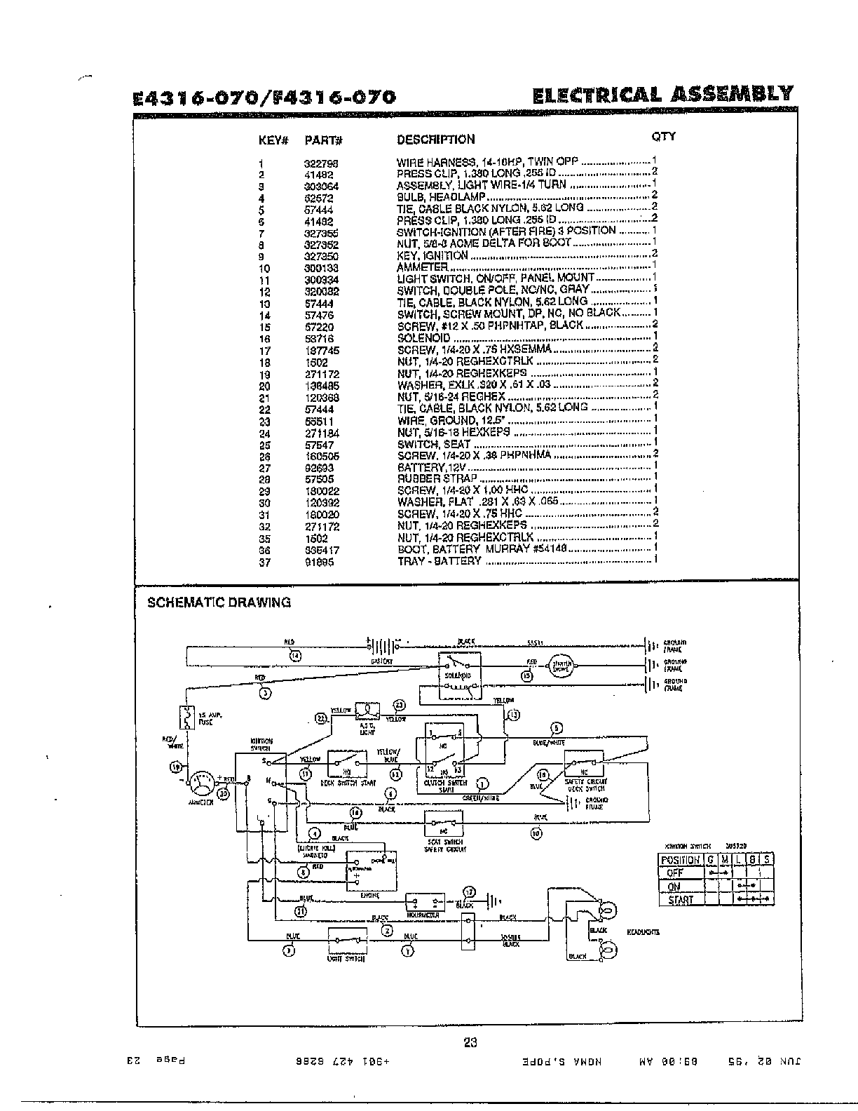 Electrical assembly/schematic page 2