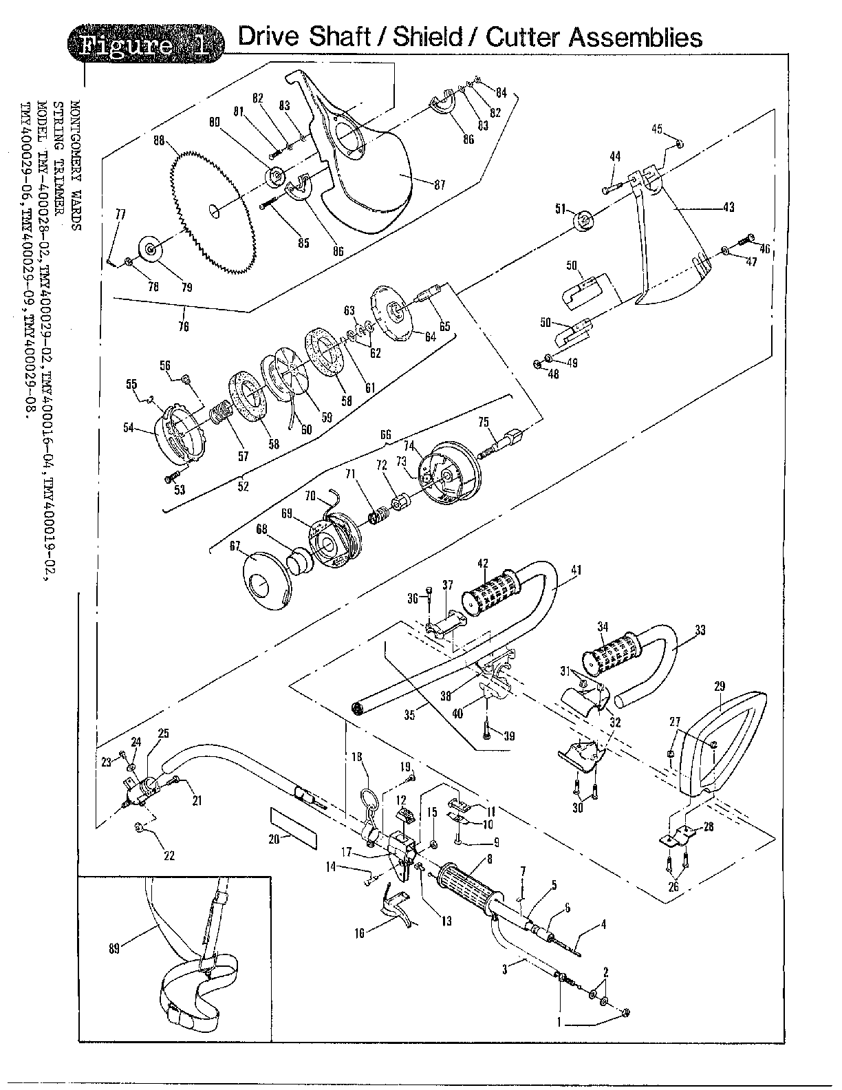 Drive shaft/shield/cutter/fig. 1