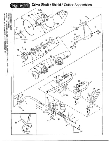 Drive shaft/shield/cutter/fig. 1