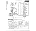 McCulloch 400019-02 carburetor/lubricants/fig. 3 diagram