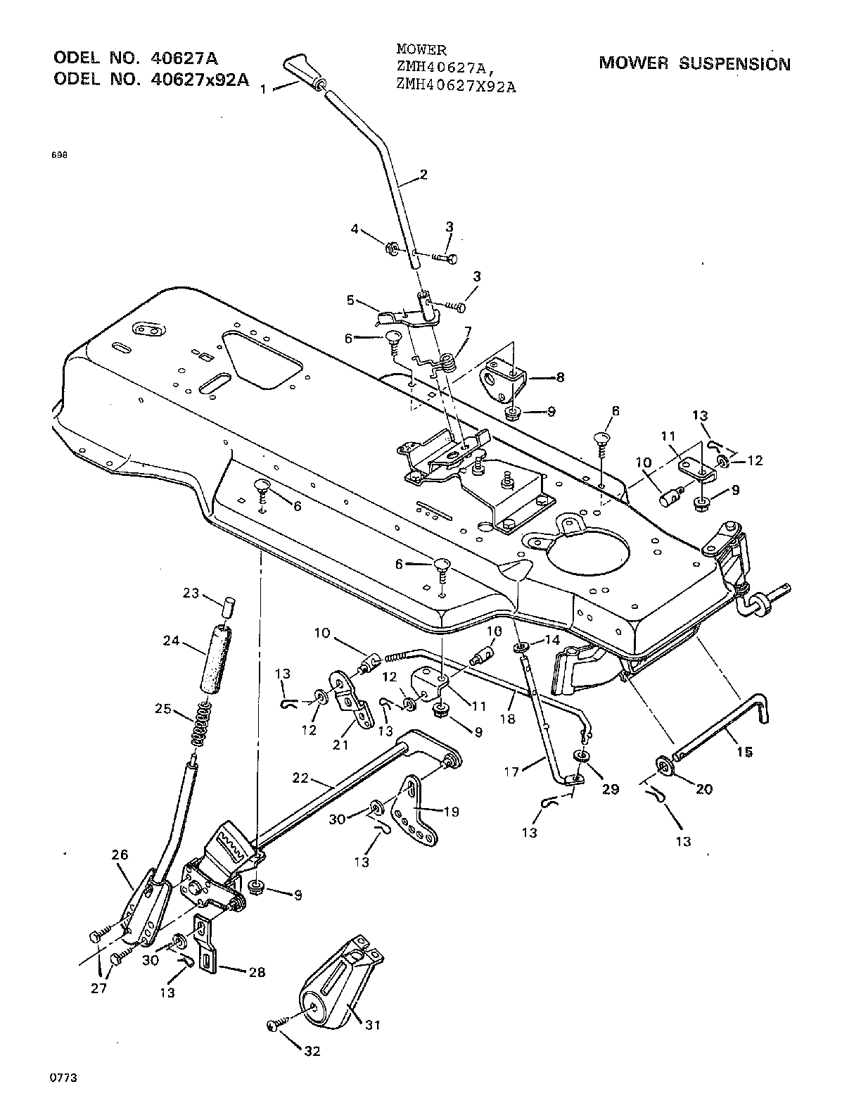 MOWER SUSPENSION