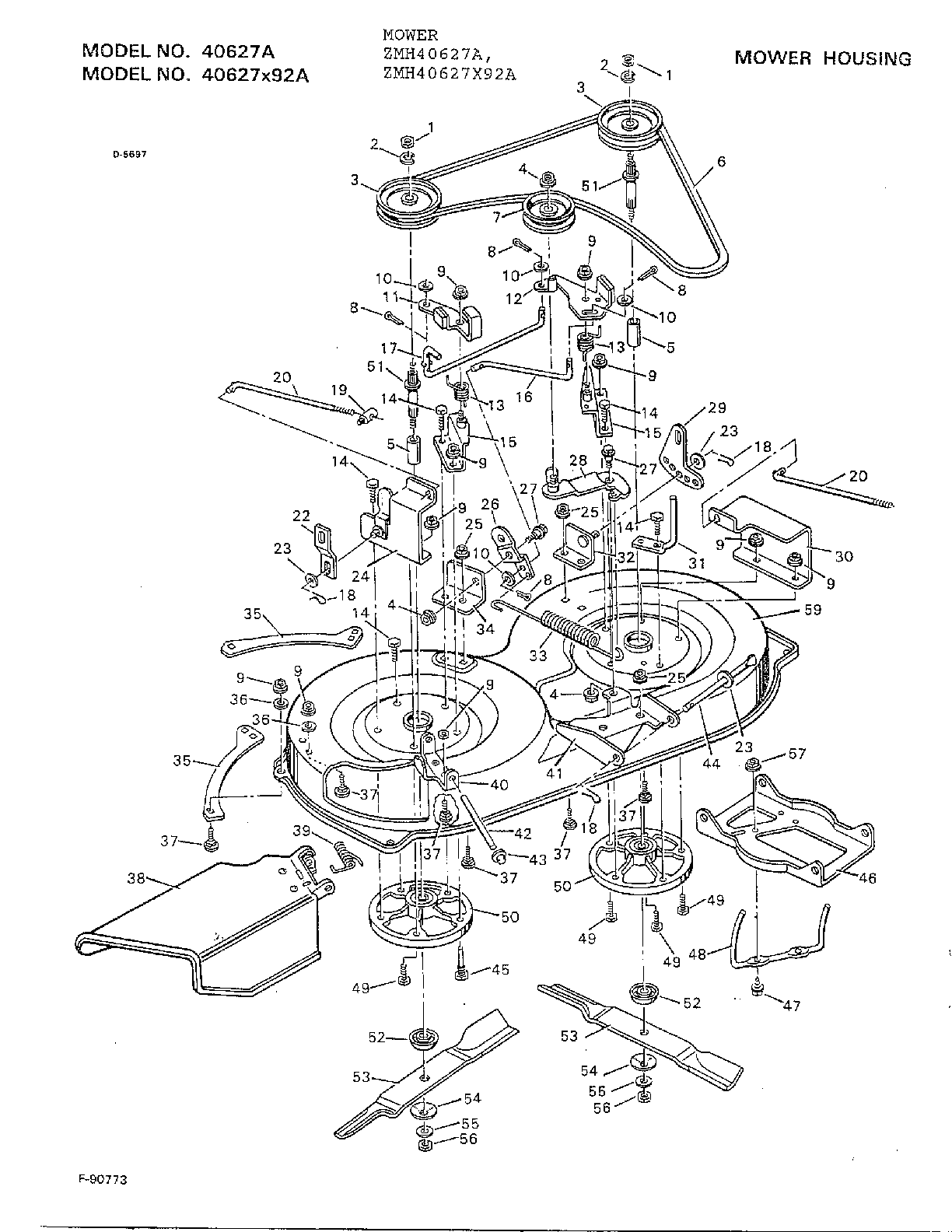 MOWER HOUSING