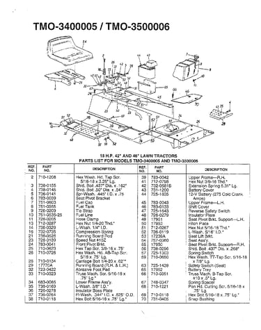 18 hp/42" and 46" tractor page 5