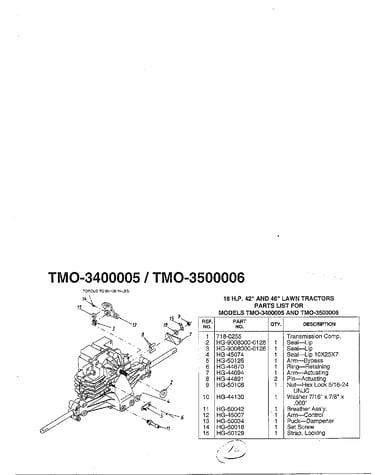 18 hp/42" and 46" tractor page 6