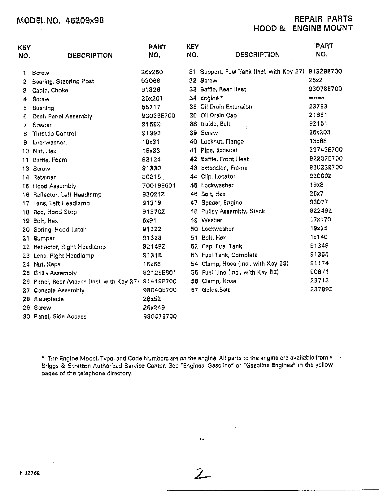 HOOD AND ENGINE MOUNT Page 2