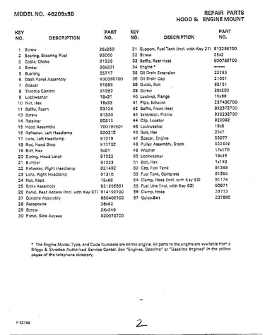 Hood and engine mount page 2