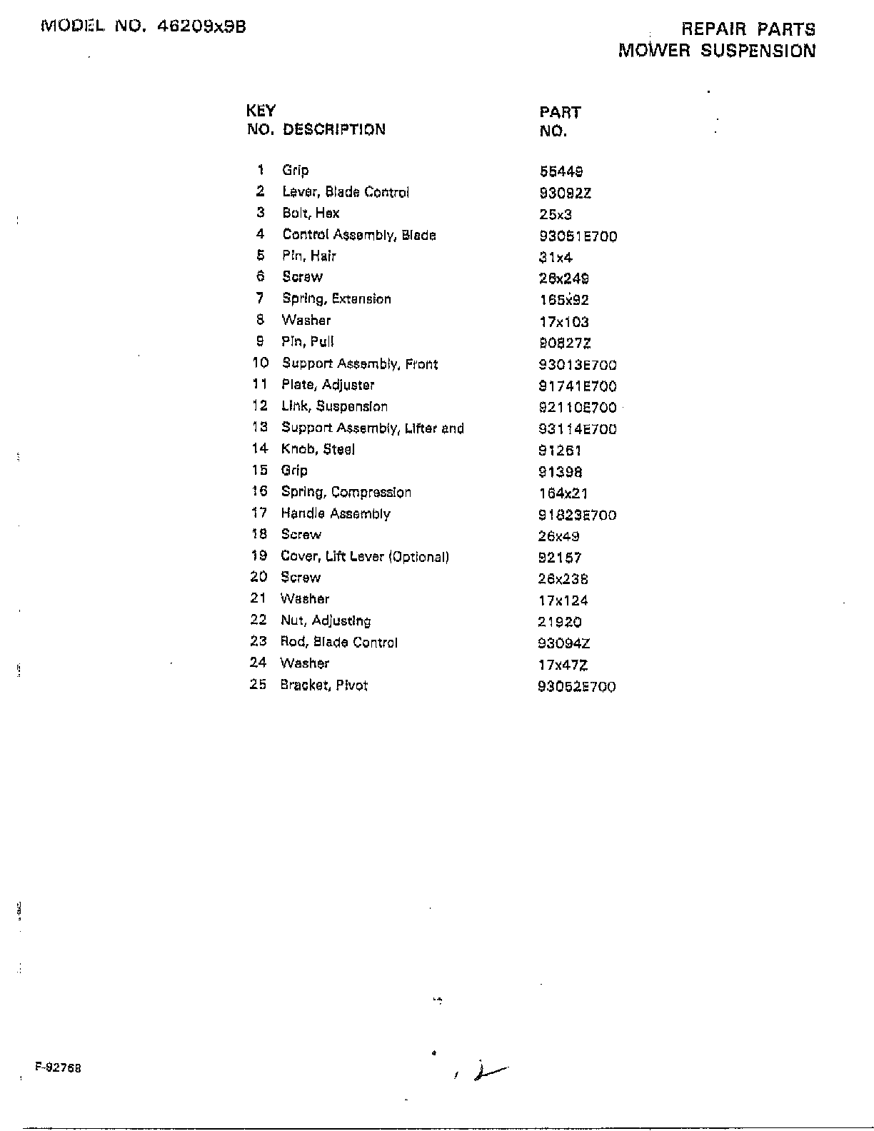 MOWER SUSPENSION Page 2