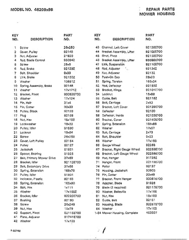 Mower housing page 2
