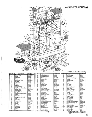 46" mower housing