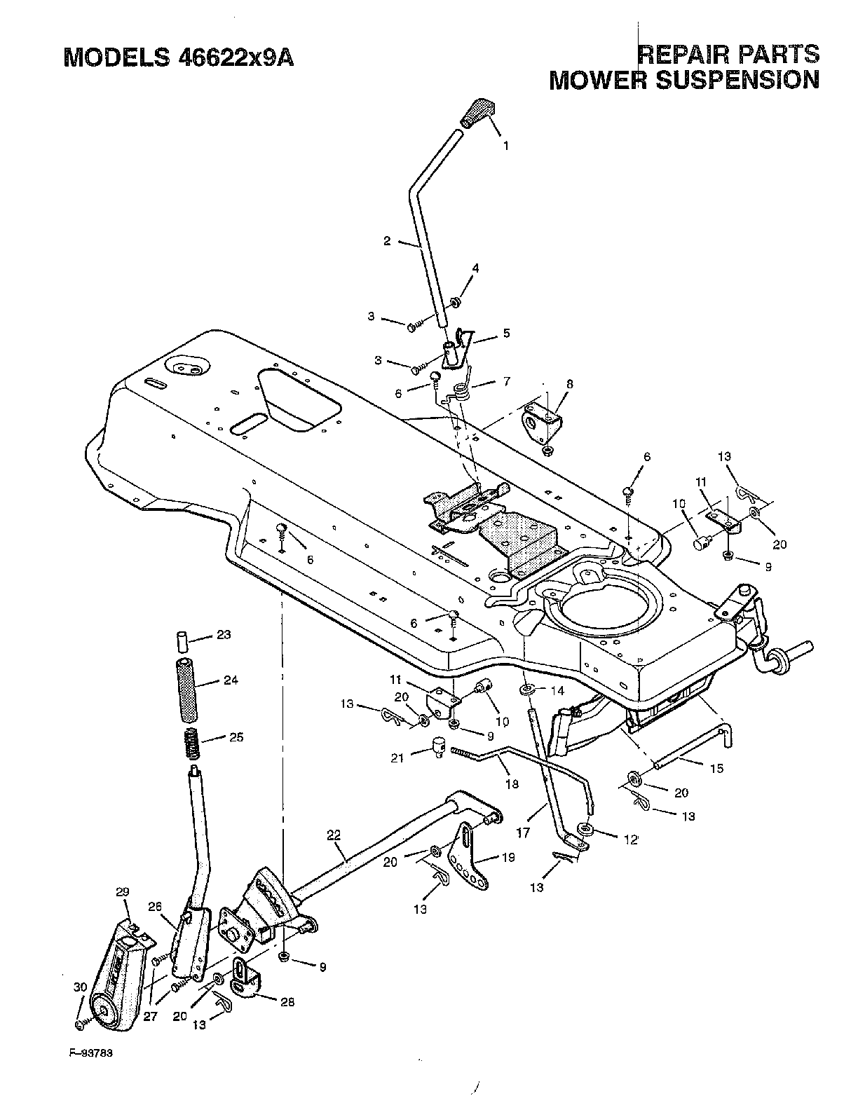 Mower suspension