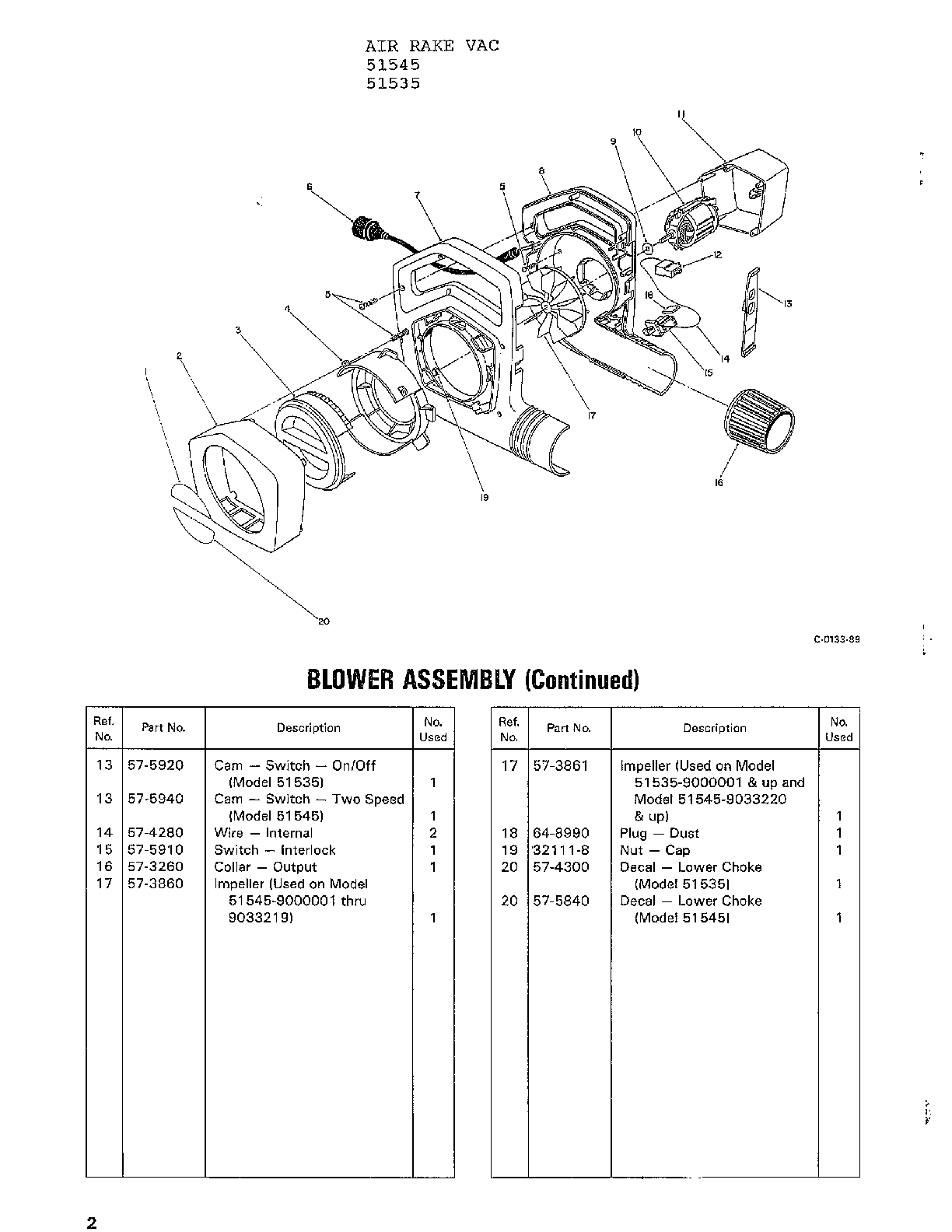 BLOWER ASSEMBLY Page 2