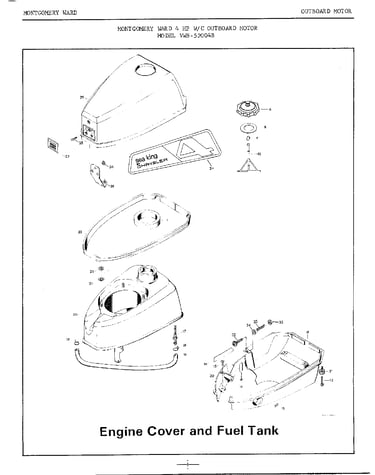 4hp/engine cover/fuel tank