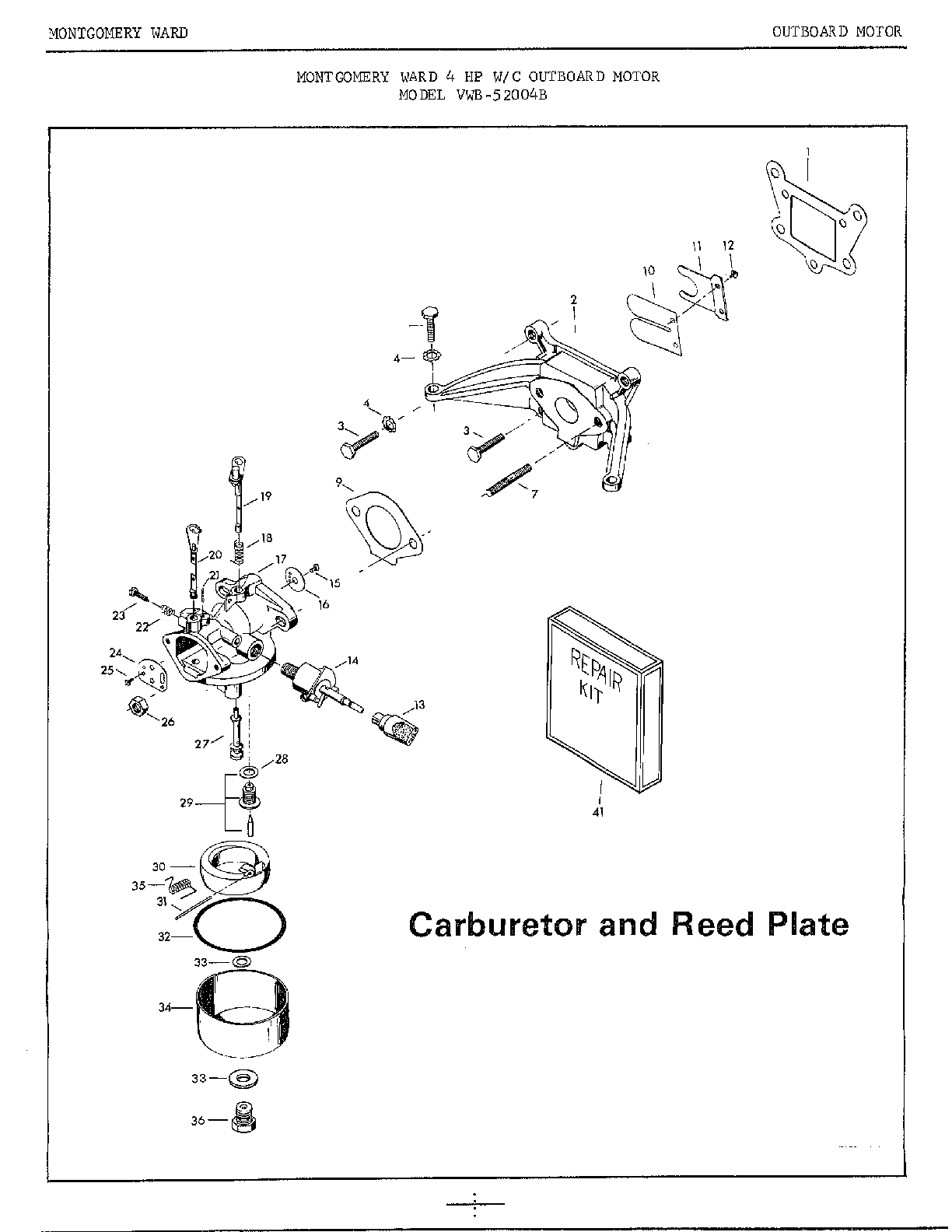 4hp carburetor and reed plate