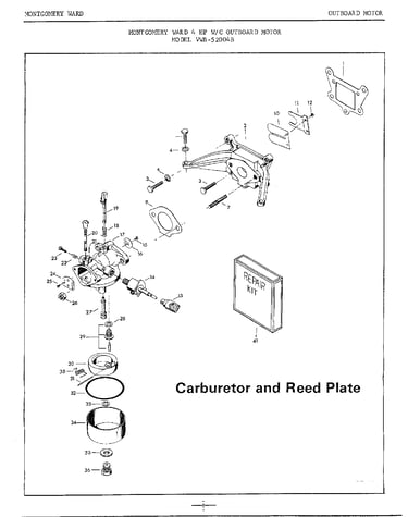 4hp carburetor and reed plate