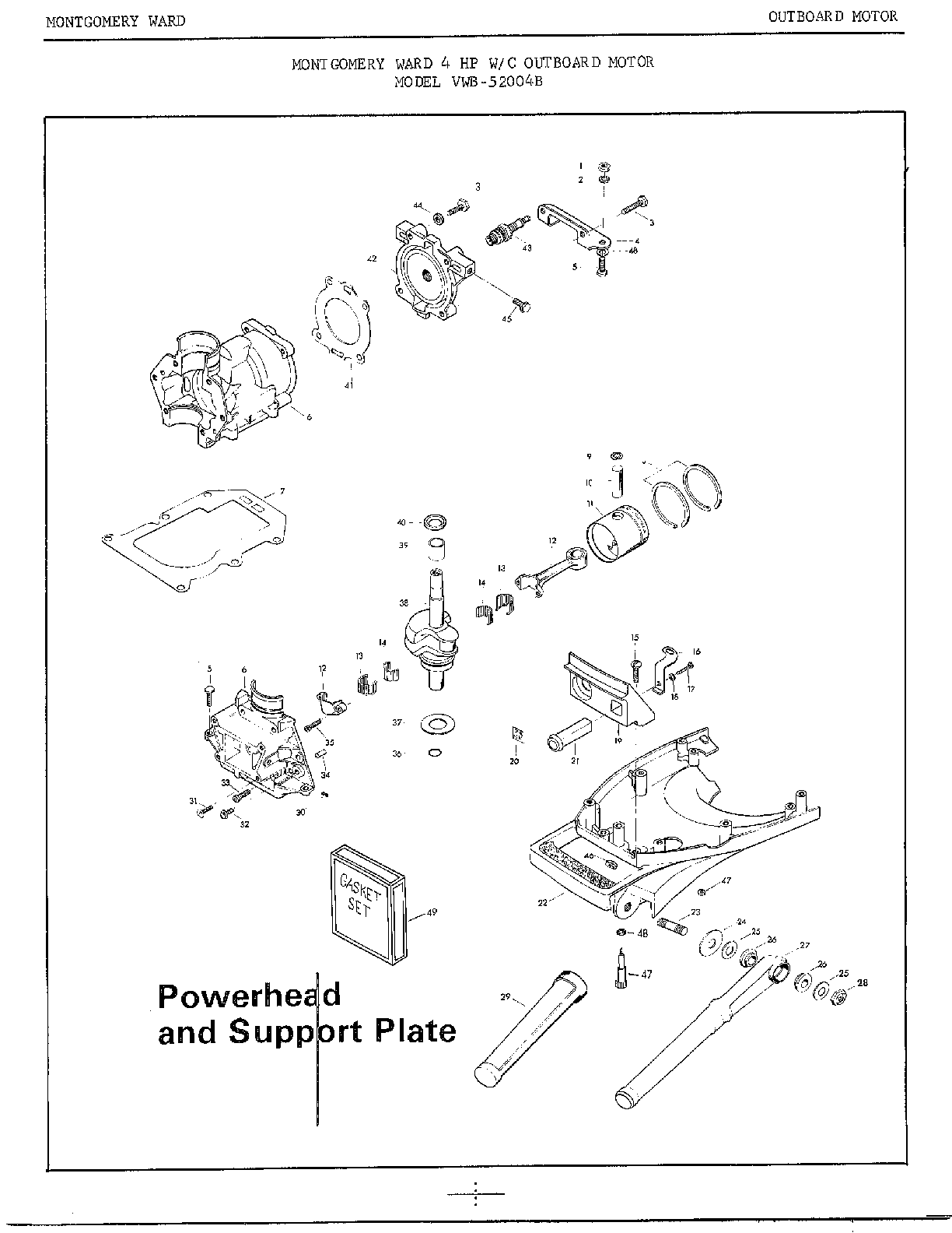 4hp/powerhead and support plate