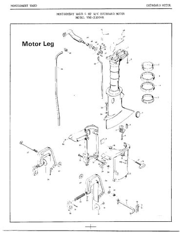 4hp outboard motor/motor leg