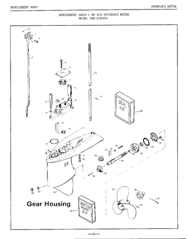 4hp outboard motor/gear housing
