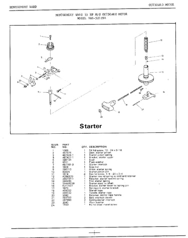 15hp m/s outboard motor/starter