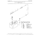 Mercury 52119A 15hp outboard motor/fuel tank/line diagram