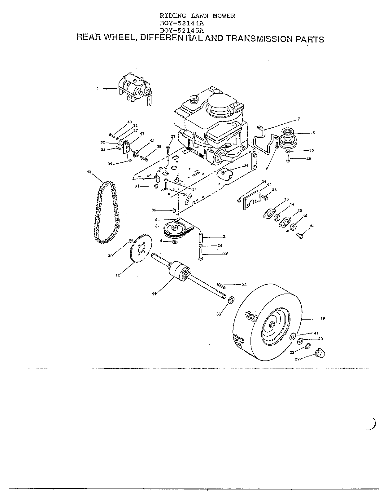 Wheel/differential/transmission