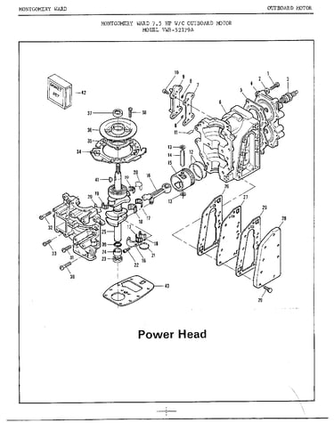 7.5hp outboard motor/power head