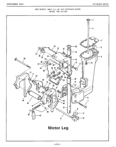 7.5hp outboard motor/motor leg