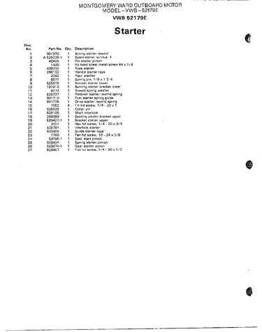 Outboard motor/starter