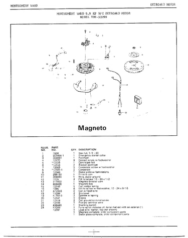 9.9hp outboard motor/magneto