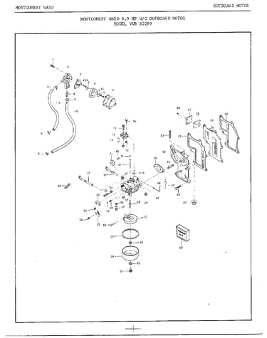9.9hp outboard motor/fuel system