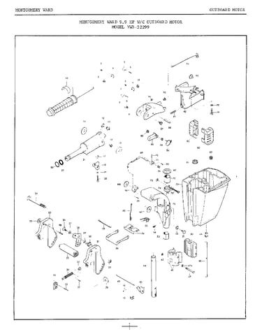 9.9hp outboard motor/motor leg