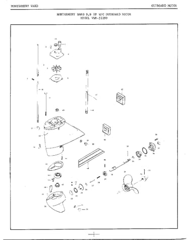 9.9hp m/s outboard motor/gear housing