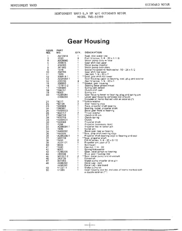 9.9hp m/s outboard motor/gear housing page 2