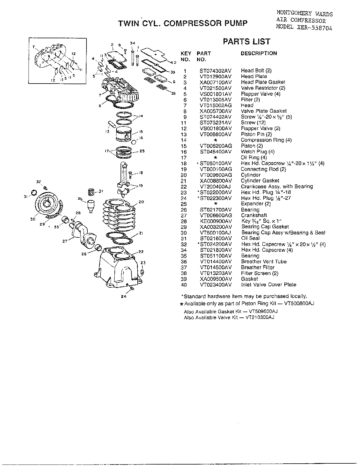 TWIN CYL. COMPRESSOR PUMP