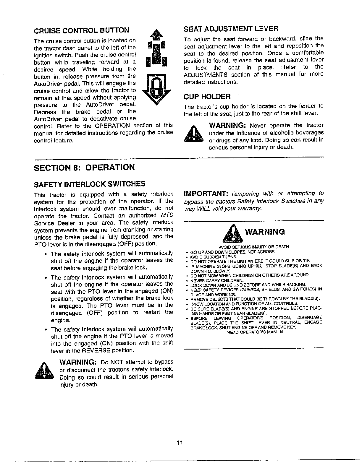 CONTROLS/OPERATION