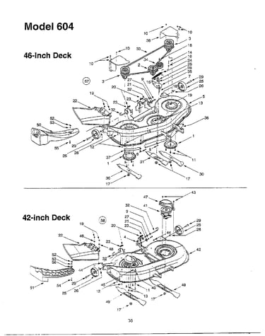 Cutting decks - 46"/42"