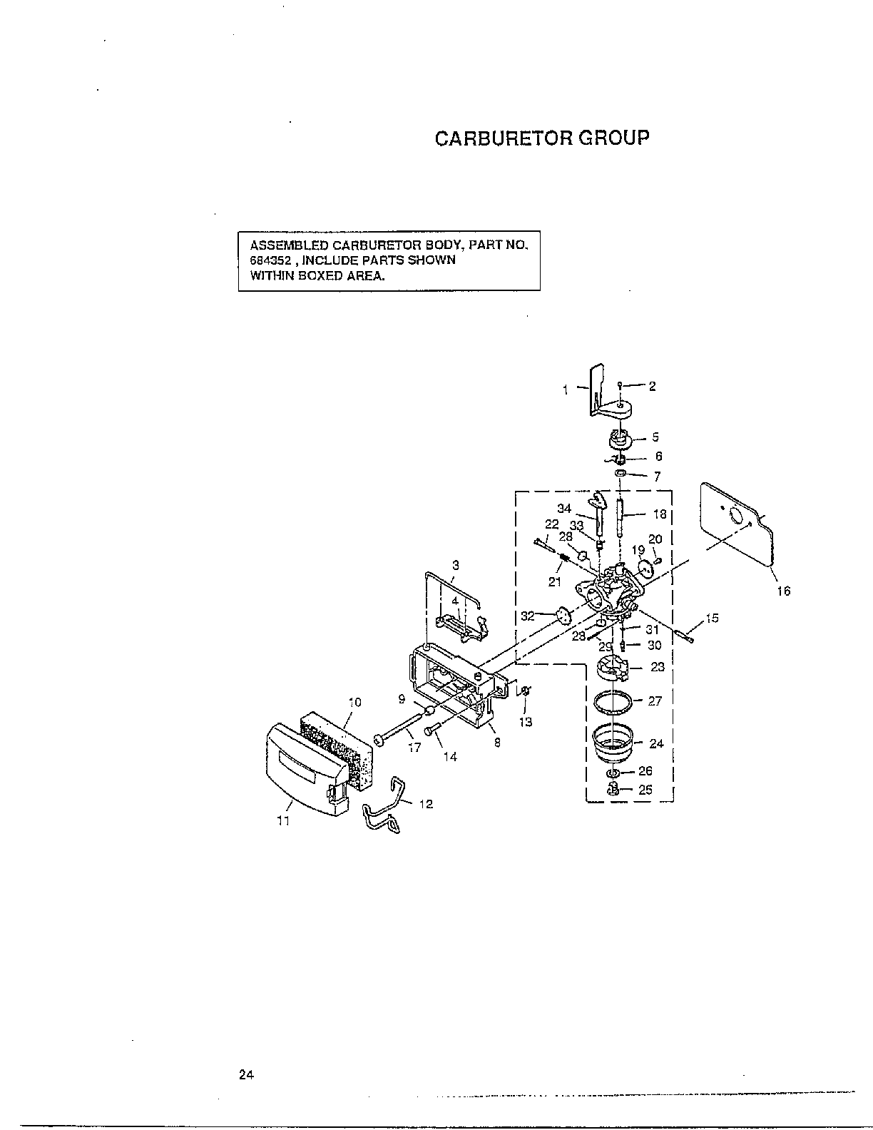 Carburetor group