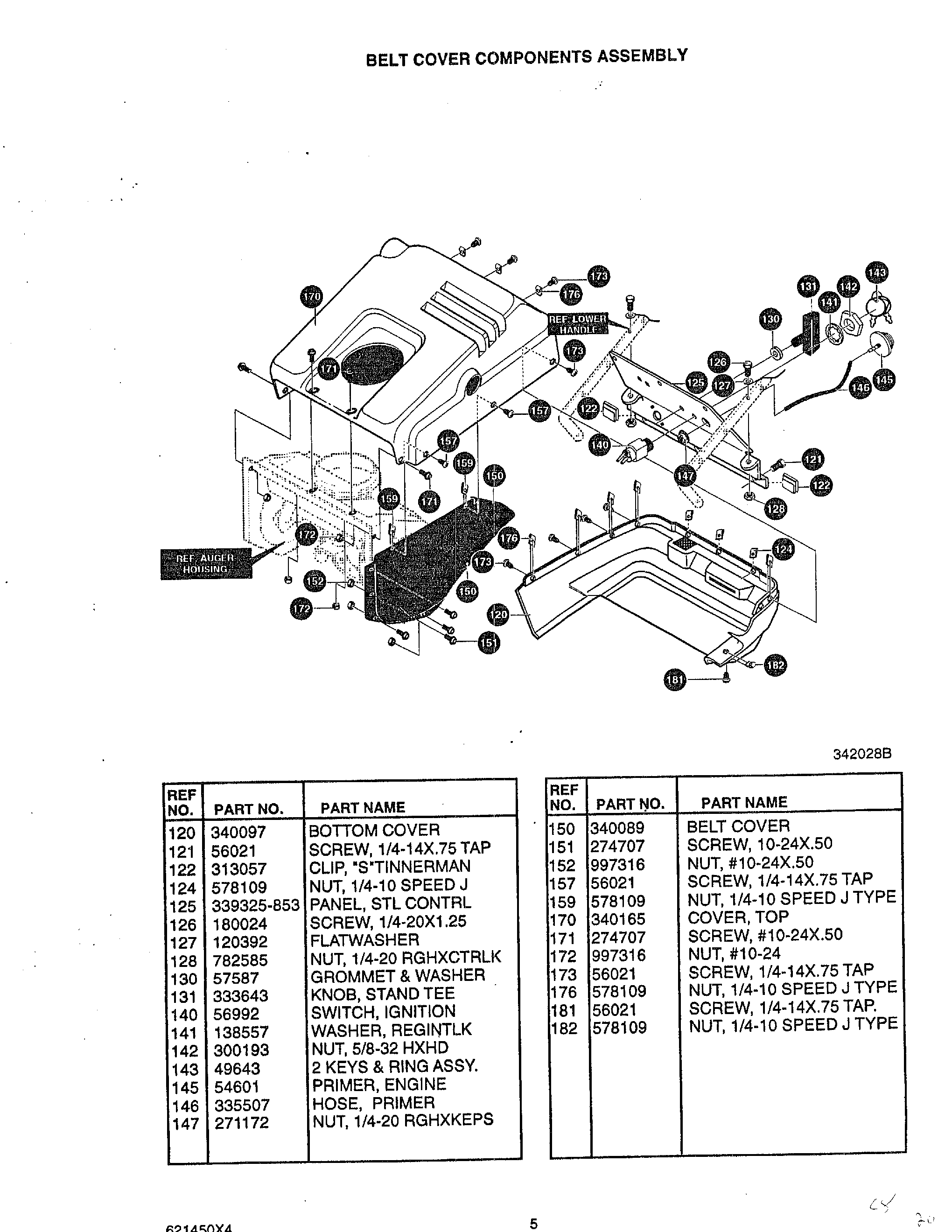 BELT COVER COMPONENTS