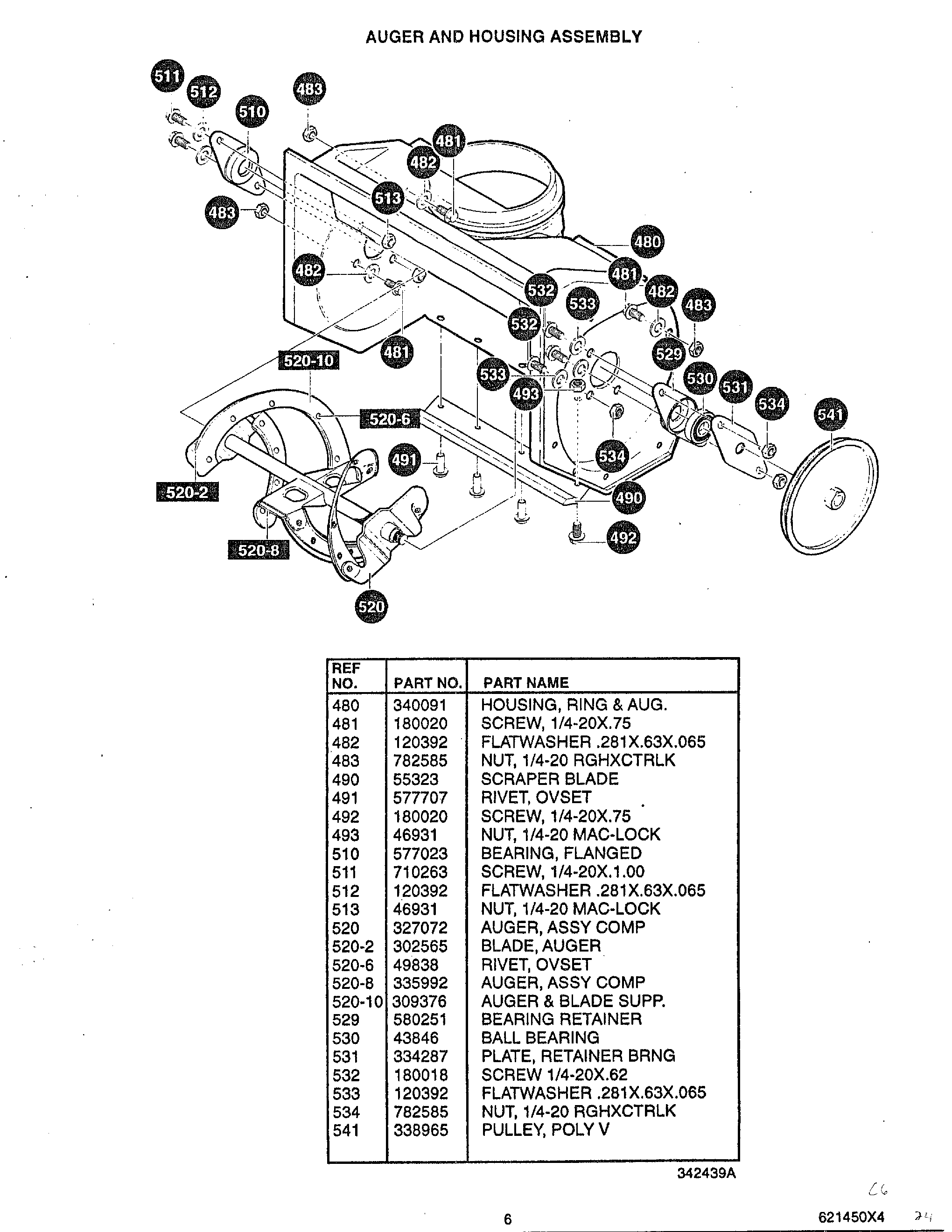 AUGER AND HOUSING