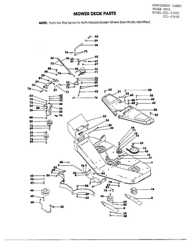 Mower deck parts