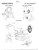 22"-handle/base/front wheel