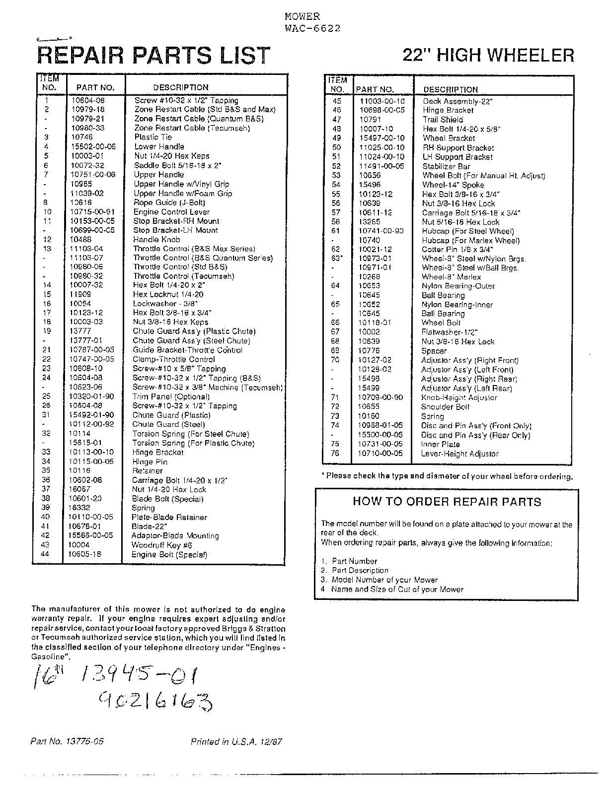 22"-handle/base/front wheel page 2