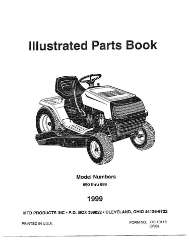 Mtd tractor/cover