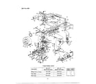 MTD 13AU694H062 frame/rear wheel chart/transmission diagram