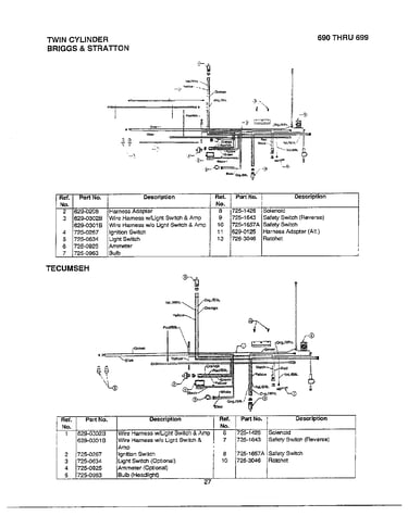Electrical/twin cylinder/tecumseh