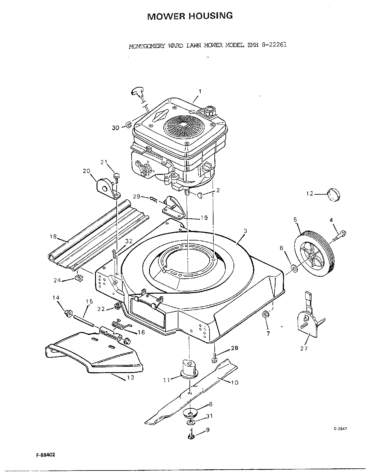 MOWER  HOUSING