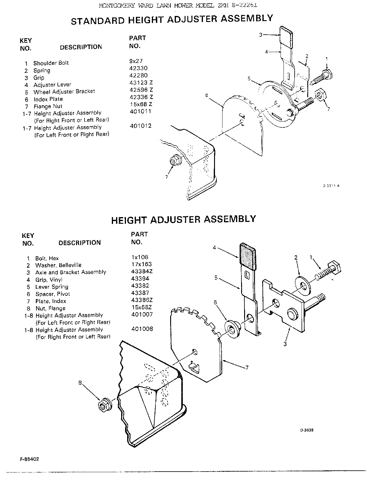 STANDARD /REGULAR HEIGHT ADJUSTER