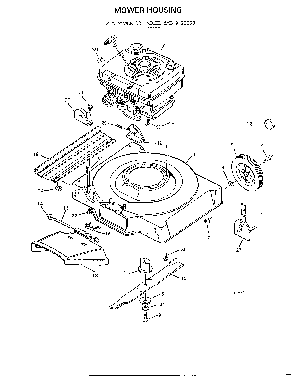 20"/22" mower housing