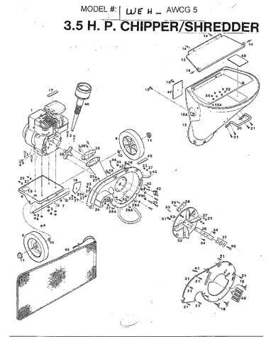 3.5hp chipper/shredder